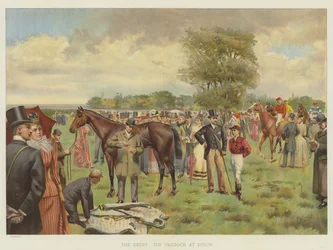 Le Derby, le Paddock à Epsom